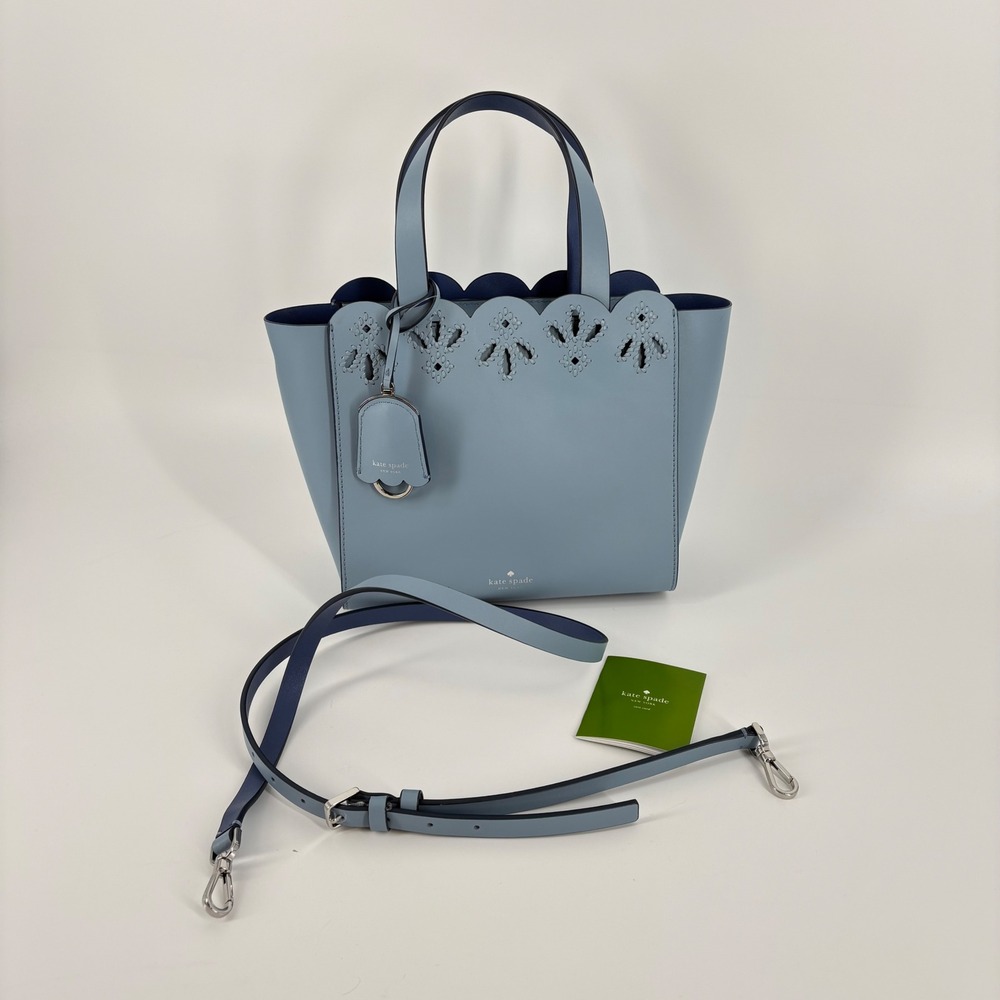 Kate Spade Magnolia Street Mini Eyelet Satchel Crossbody Bag Light Blue
